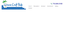 Tablet Screenshot of leisurecraftpools.com